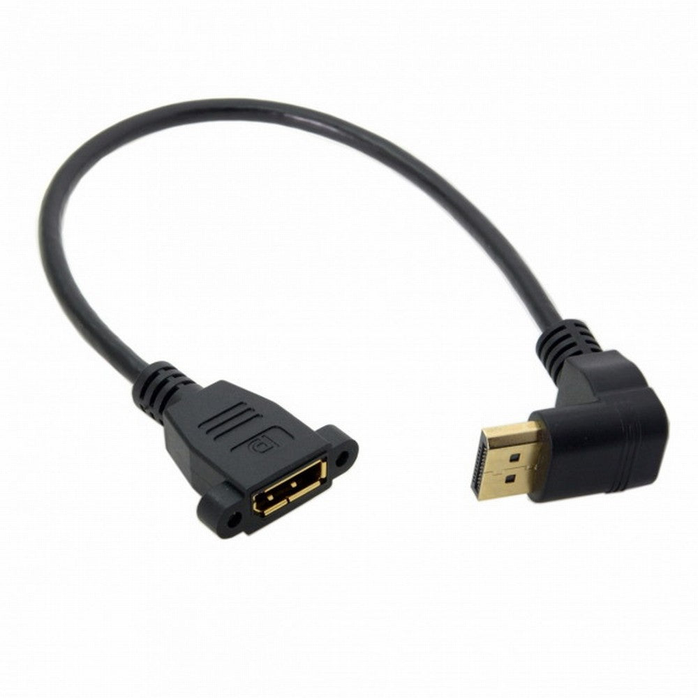 DisplayPort Display Port Male to Female 90 Degree Up Angled Extension Cable DP-015-UP
