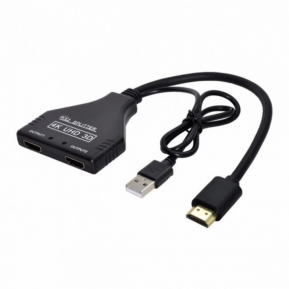 HDMI 1.3 to Dual Female Splitter Switch Extension Adapter Cable with Power for HDTV Laptop 1080P HD-067