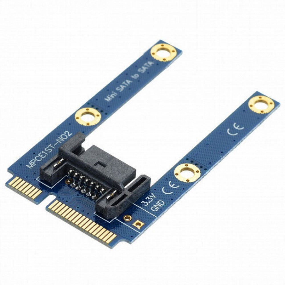 50mm Mini PCI-E mSATA SSD to Flat SATA 7pin Hard Disk Drive PCBA Extension Adapter SA-090