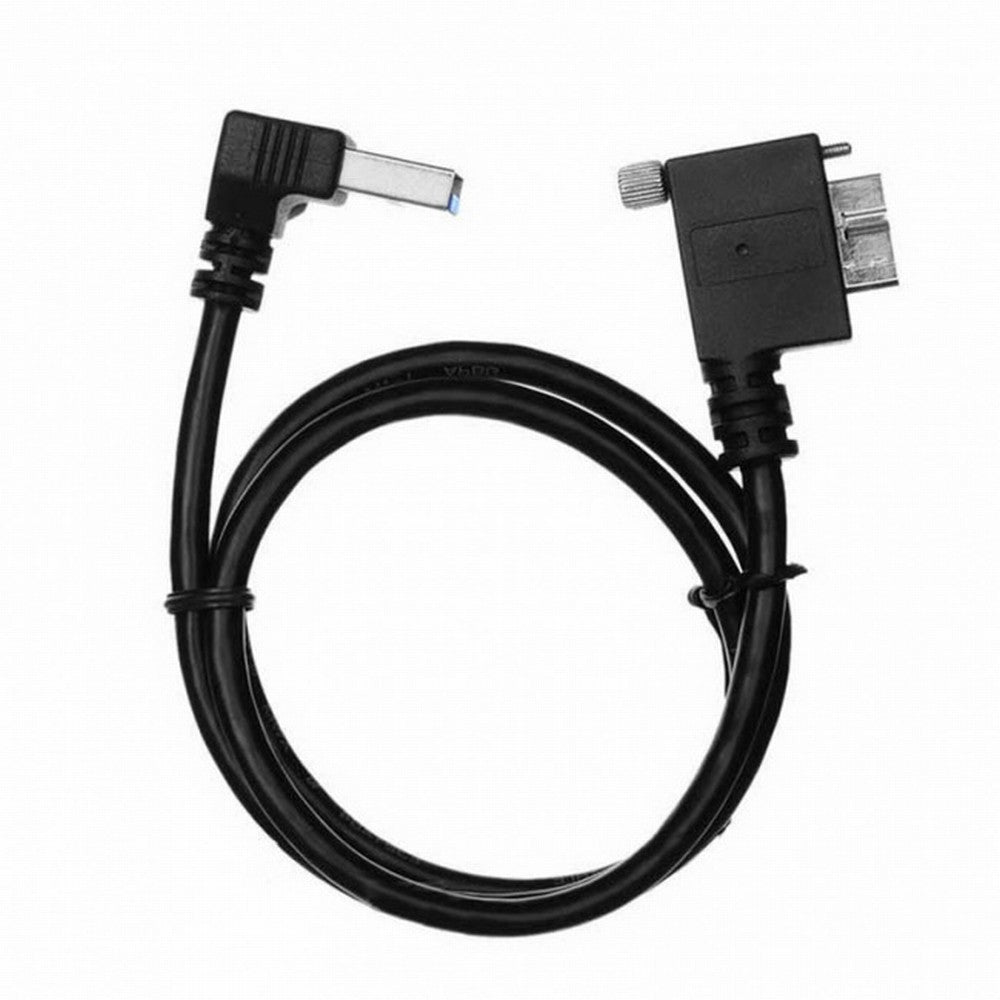 Down Direction Right Angled 90 Degree USB 3.0 A plug to Micro B Plug Left Angled locking screws Panel Cable 40cm U3-078-LE