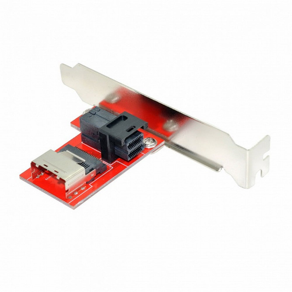 PCI-Express 4.0 Mini SAS SFF-8087 to SAS HD SFF-8643 PCBA Female Adapter With Bracket SF-040