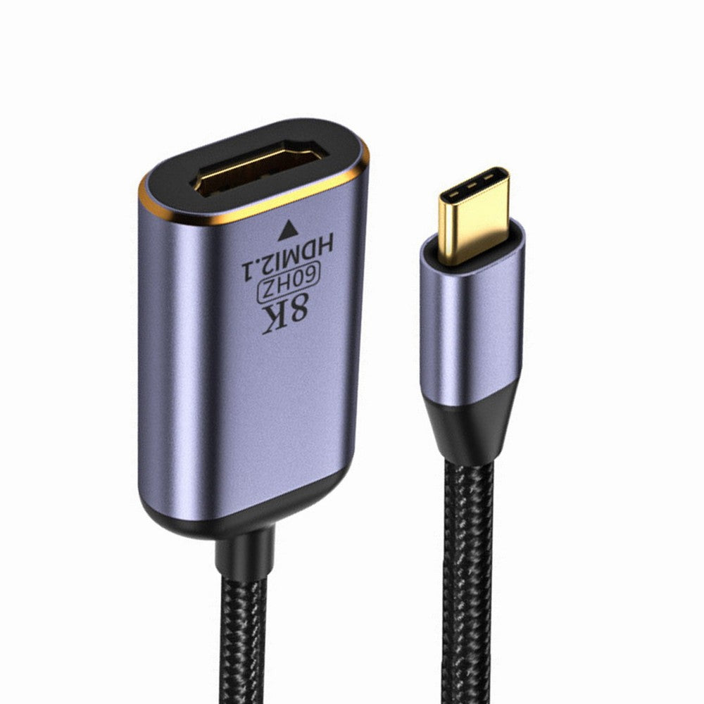 USB4 USB-C Type-C Source to Female HDMI 2.1 Cable Display 8K 60HZ UHD 4K HDMI Male Monitor UC-006-H8K