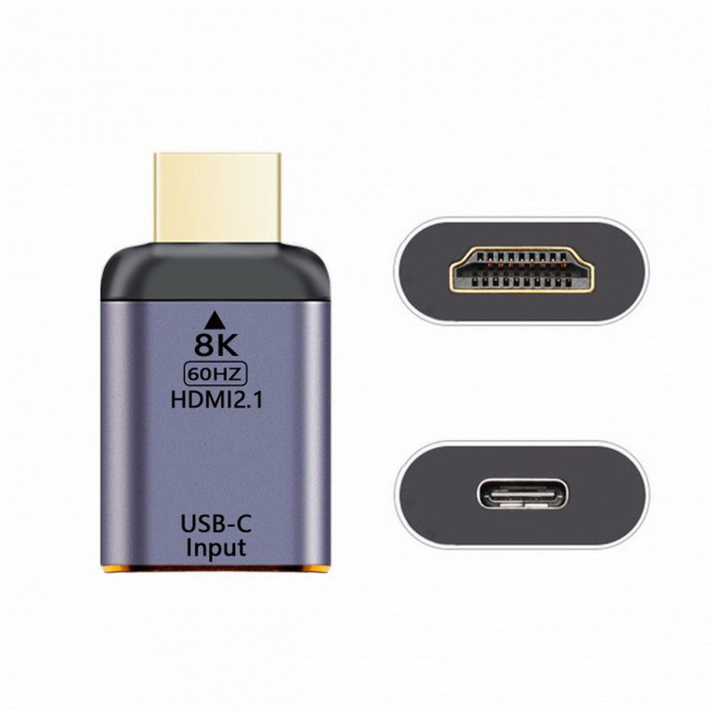 USB-C Type C Female Source to HDMI Sink HDTV Adapter 8K@60hz 4K@120hz for Tablet Phone Laptop UC-012-H8K