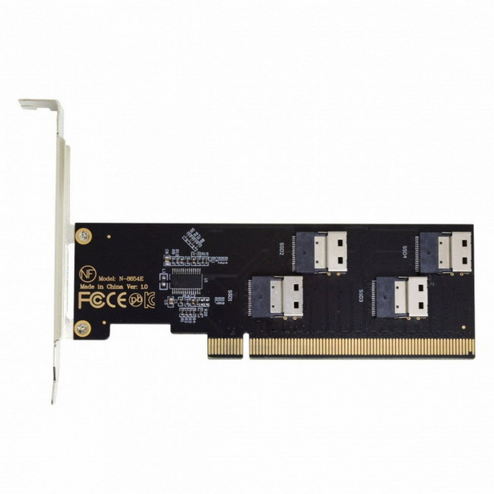 Four Slimline SFF-8654 4X 4 NVME to PCIE Express 3.0 4.0 Raid Card VROC Raid0 Hyper Adapter SA-016-4P