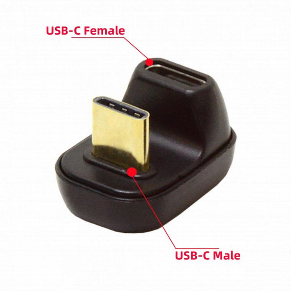 40Gbps USB4 Type C Male to Female Power Data Video Adapter Opposite U Shape Back Angled for NS Switch Phone Laptop UC-009-MF