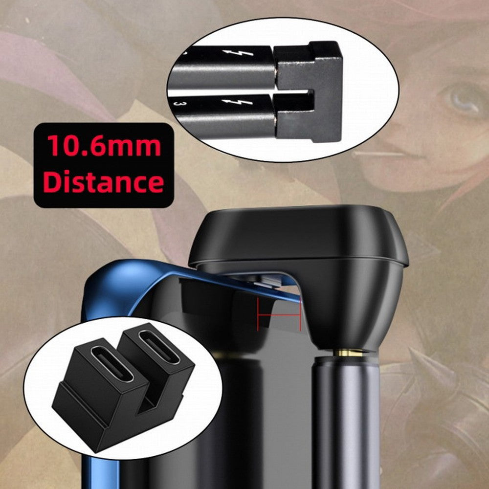 40Gbps USB4 Type C Female to Female Coupler Extender Power Data Video Adapter Opposite U Shape Back Angled for NS Switch Phone Laptop UC-009-FF