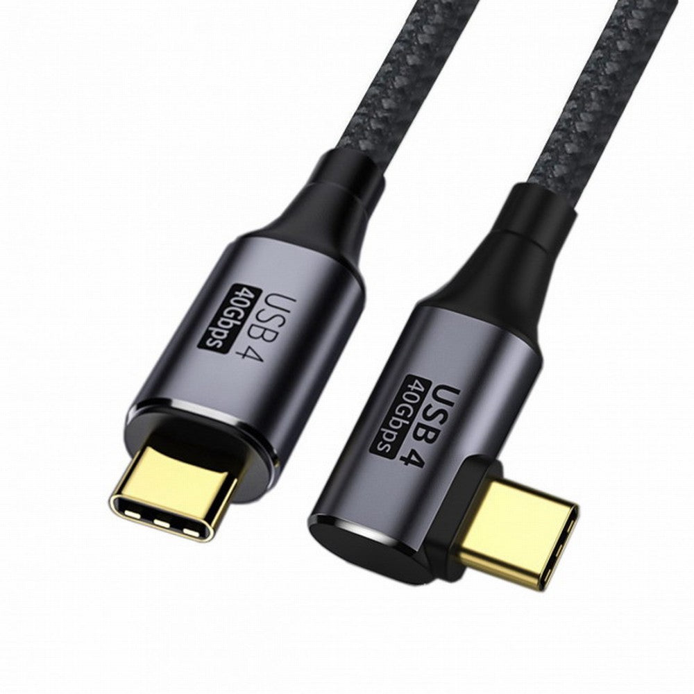 Angled USB4 Cable 40Gbps with 100W Charging and 8K@60Hz 5K@60Hz USB4.0 Compatible with Thunderbolt3/4 CC-UC-076-RI
