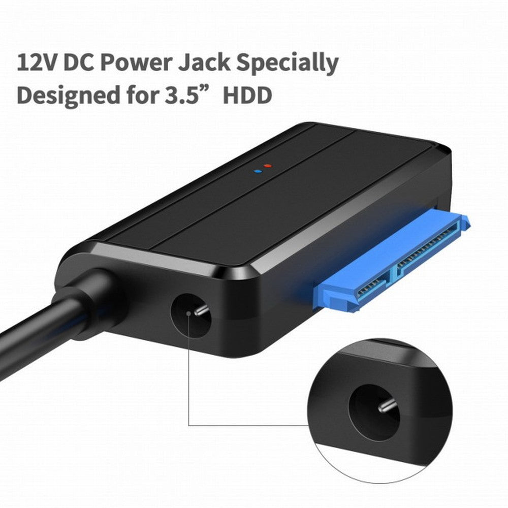 USB 3.0 to Angled SATA 22 Pin Adapter Cable for 2.5" 3.5inch Hard Disk Drive SSD for Desktop Laptop U3-027-RI
