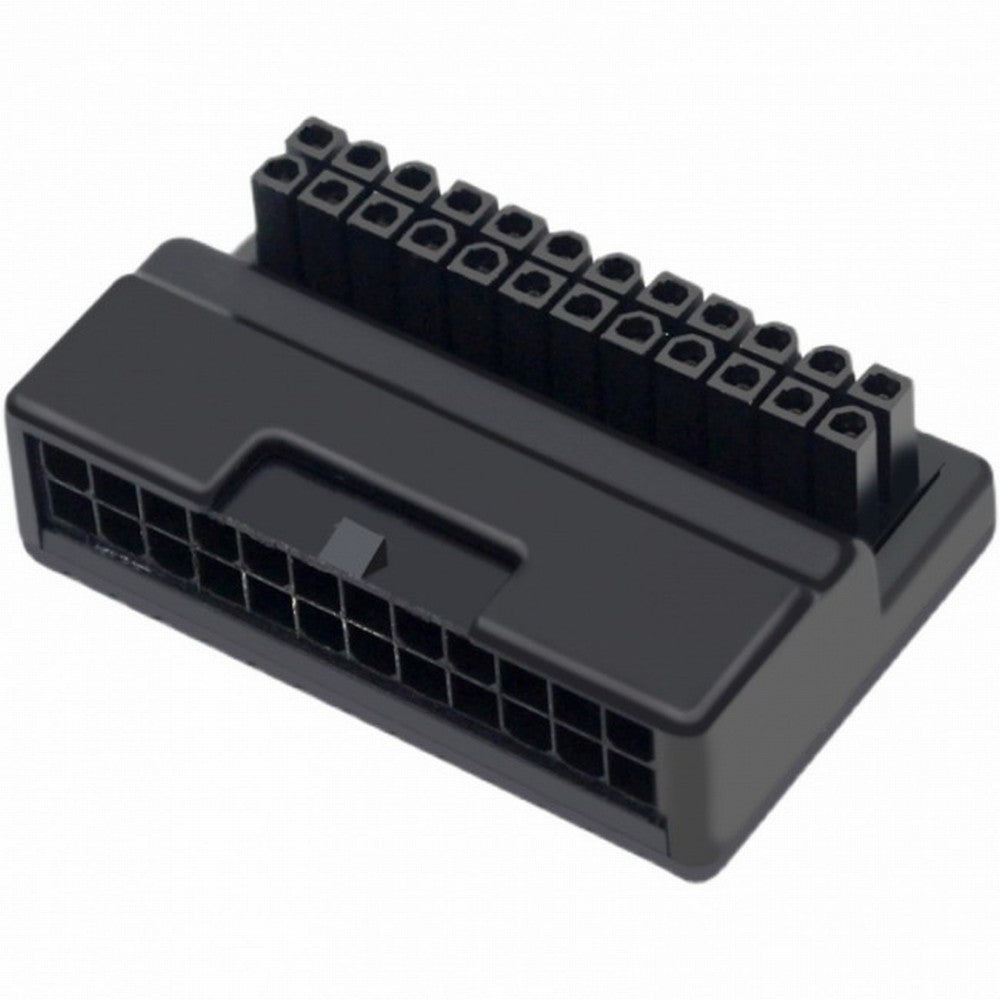 Overmold ATX 24Pin Female to 24pin Male 90 Degree Power Adapter Mainboard Motherboard for Desktops PC Supply PW-017
