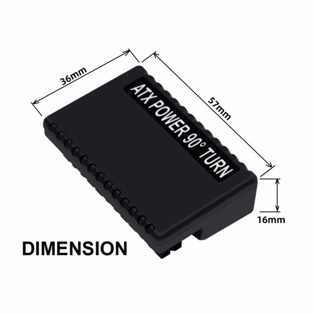 Overmold ATX 24Pin Female to 24pin Male 90 Degree Power Adapter Mainboard Motherboard for Desktops PC Supply PW-017