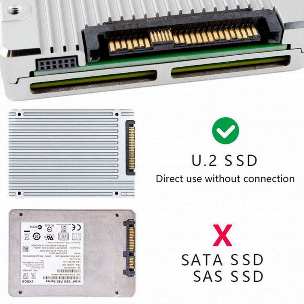 U.2 U2 SFF-8639 NVME PCIe 4.0 SSD Adapter Male to Female Extension 68pin PCI Express PCBA SF-027