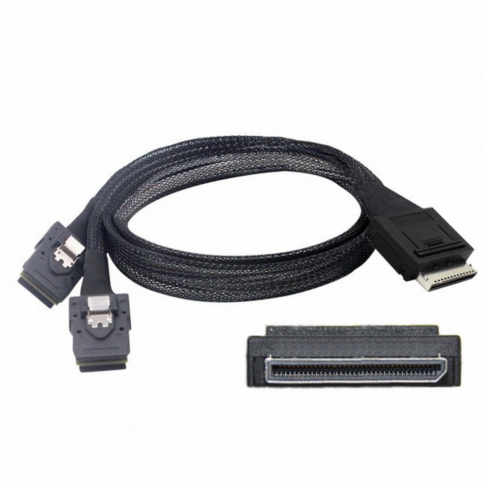 OCuLink PCIe PCI-Express SFF-8611 8x 8-Lane to Dual SFF-8087 4x SSD Data Active Cable 50cm SF-050
