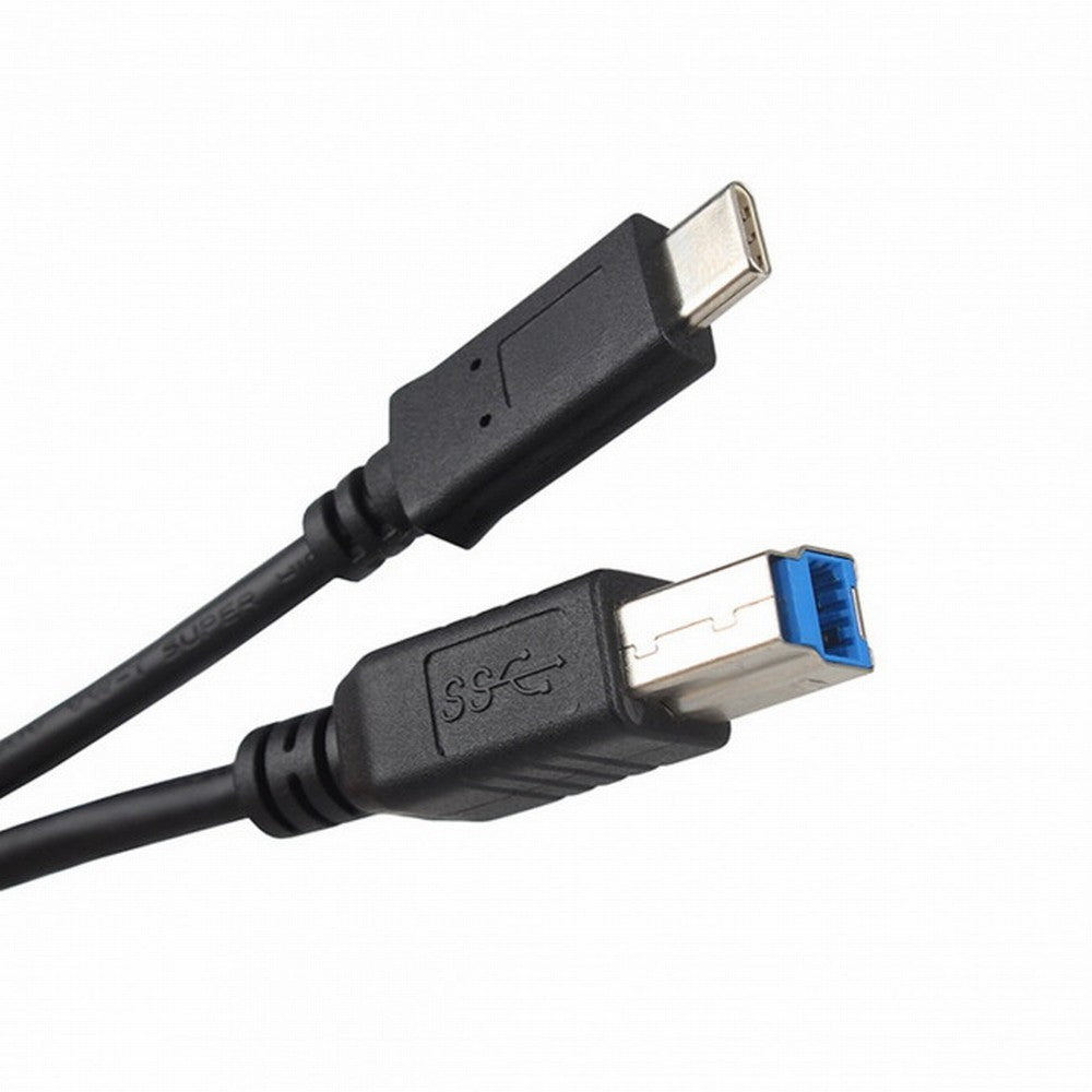 USB-C USB 3.1 Type C Male Connector to USB Standard B Male Data Cable for Mac Laptop Black UC-115-BK