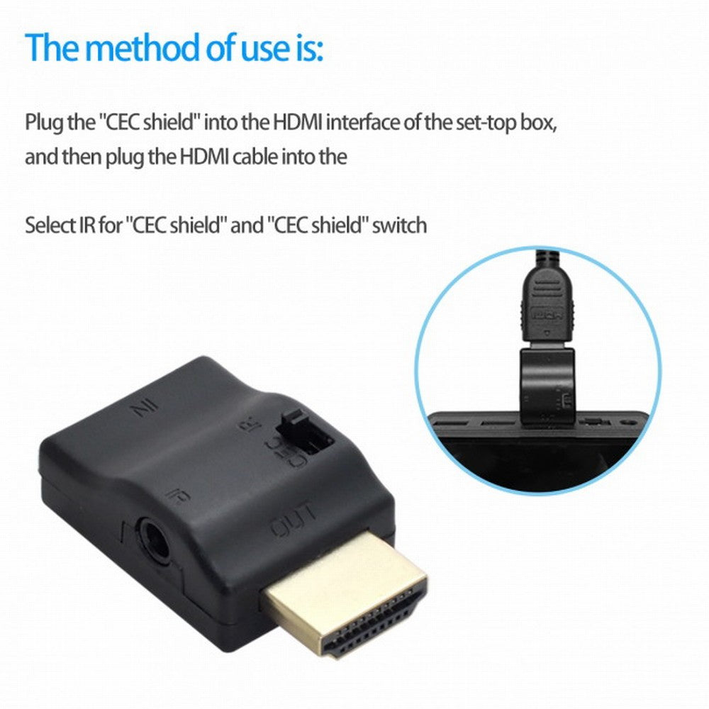 Remote Controlled HDMI 2.0 IR Adapter with CEC ARC Function HDCP Compliant Support to Close CEC HD-007