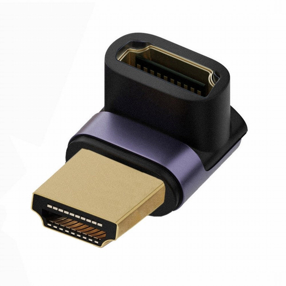 HDMI Male to HDMI 2.1 Female Vertical 90 Degree Up Angled UHD Extension Adapter Support 8K 60hz HDTV HD-011-A8K05