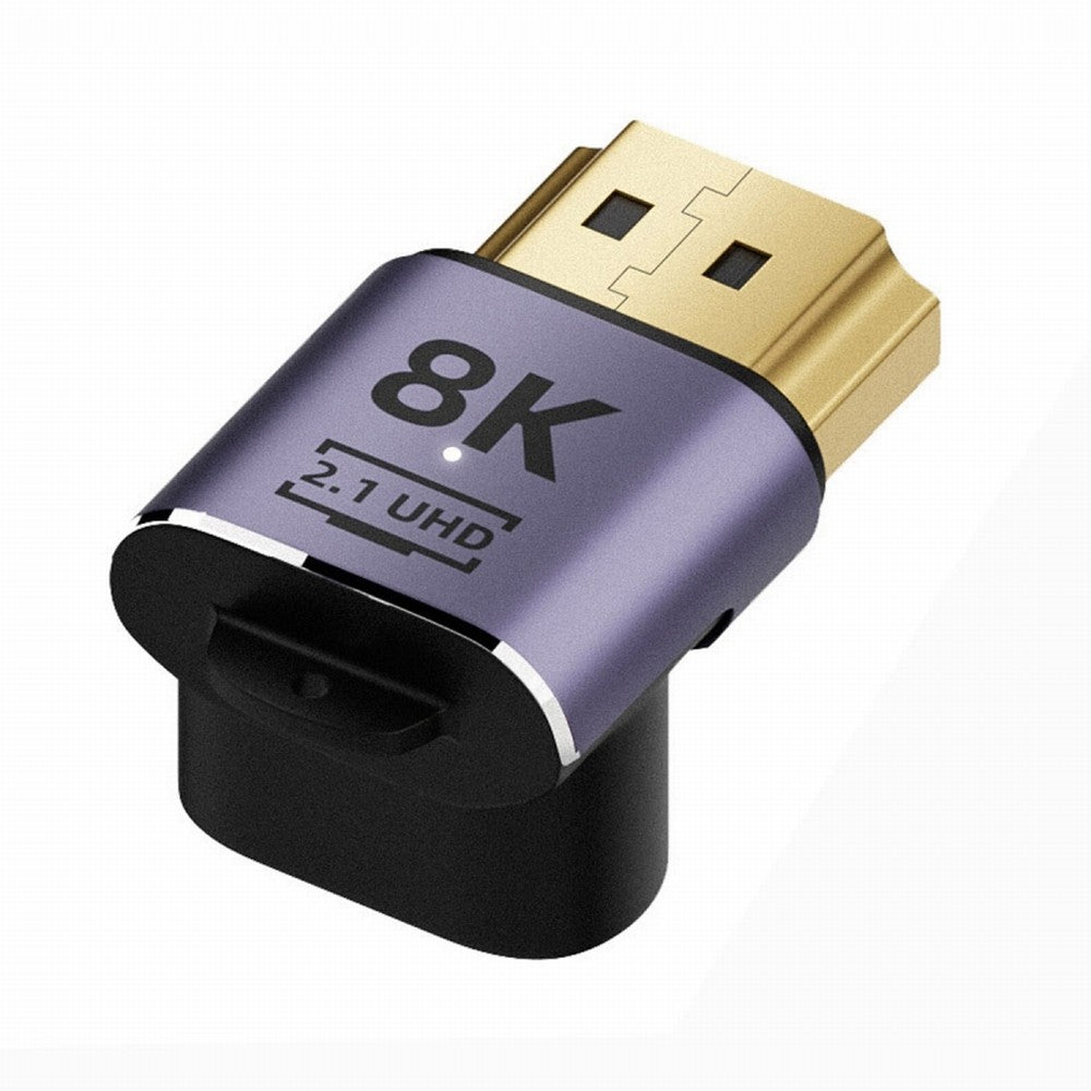 HDMI Male to HDMI 2.1 Female Vertical 90 Degree Up Angled UHD Extension Adapter Support 8K 60hz HDTV HD-011-A8K05