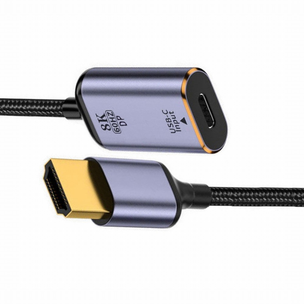 USB-C Type C Female Source to HDMI Sink HDTV Cable 8K@60hz 4K@120hz for Tablet Phone Laptop UC-038-H8K