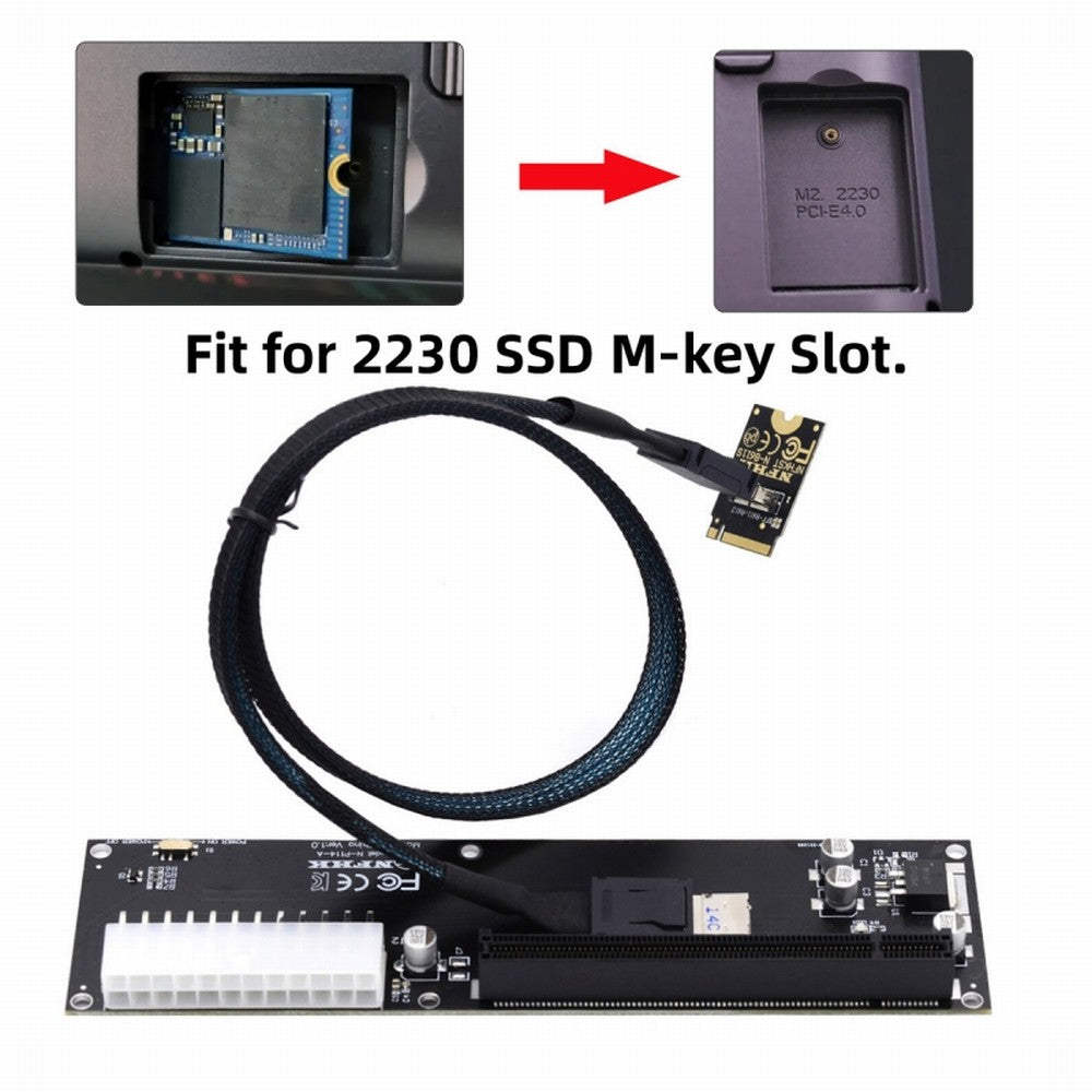PCI-E 3.0 M.2 M-key to Oculink SFF-8612 SFF-8611 Host Adapter for GPD WIN Max2 External Graphics Card & SSD SF-014-BK+SF-061