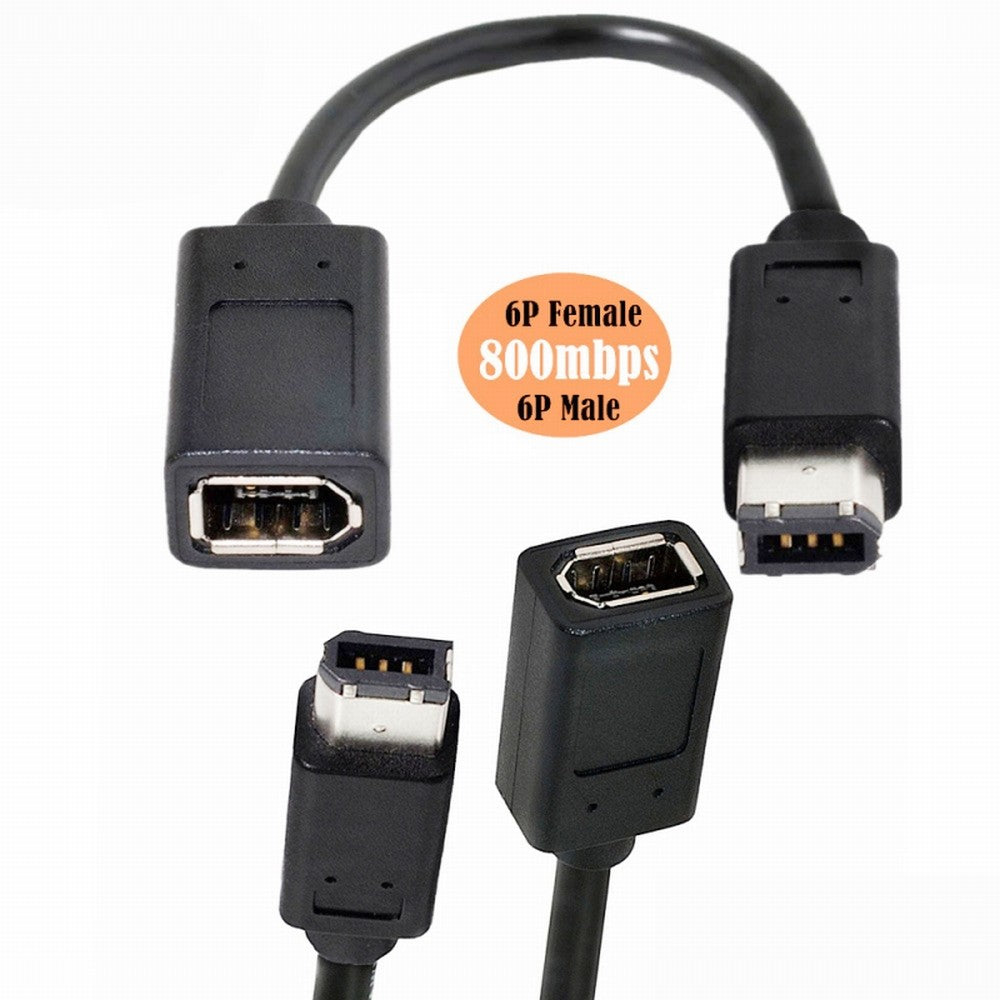 IEEE 1394 6Pin Female to 1394a 6Pin Male Extension Data Video Capture Card Firewire 400 to 400 Cable 20cm CA-001