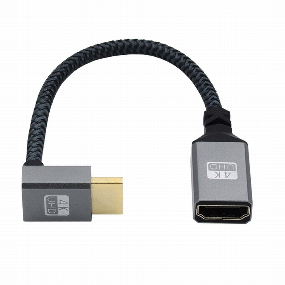 HDMI 1.4 Type A Male to A Female Extension Cable Down Angled 90 Degree Support HDTV 4K 60hz 3D HD-061-DN