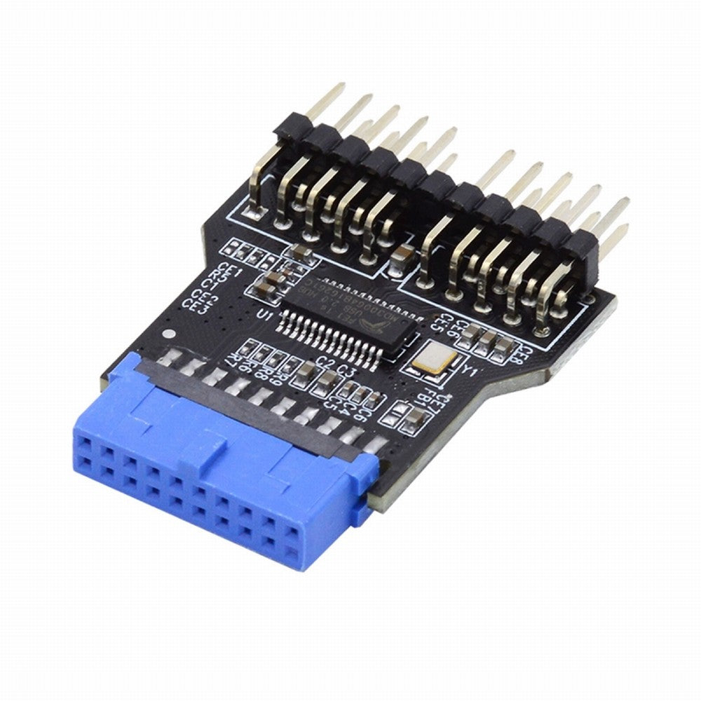 Motherboard 19pin USB 3.0 Header 1 to 2 USB2.0 9Pin Female Extension HUB Connector Adapter Port Multilier U3-022