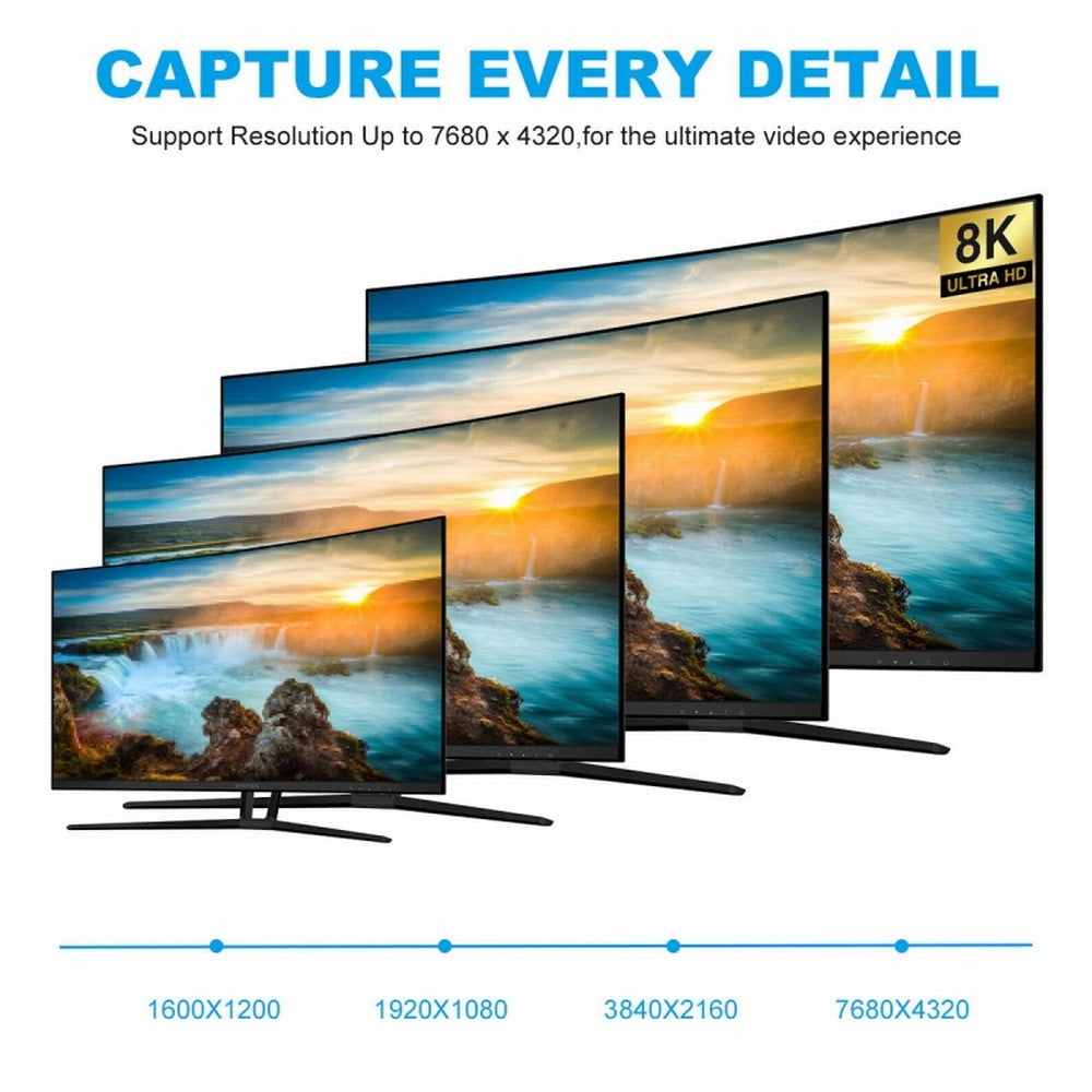 DisplayPort 1.4 Male to Mini DP Female 8K 60hz Adapter Ultra-HD UHD 4K 144hz 7680*4320 for Video PC Laptop Monitor DP-036-8K04