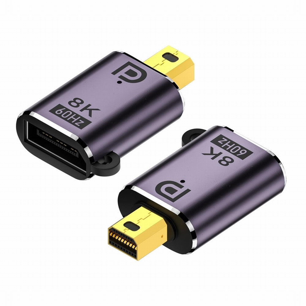Mini DisplayPort 1.4 Male to DP Female 8K 60hz Adapter Ultra-HD UHD 4K 144hz 7680*4320 for Video PC Laptop Monitor DP-036-8K01