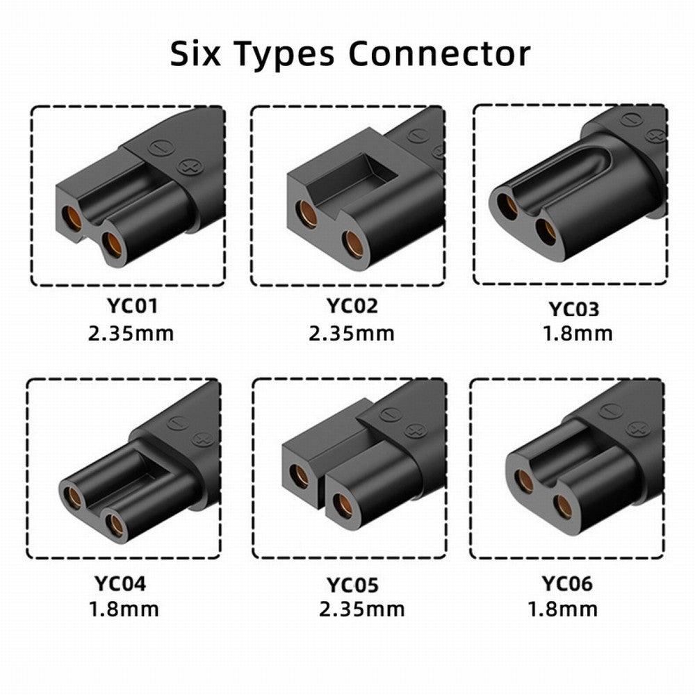 6pcs/set USB-C Female to 2Pin DC 5V Power Charge Adapter for Electric Hair Clipper Beard Trimmers Shavers Beauty Instruments UC-150