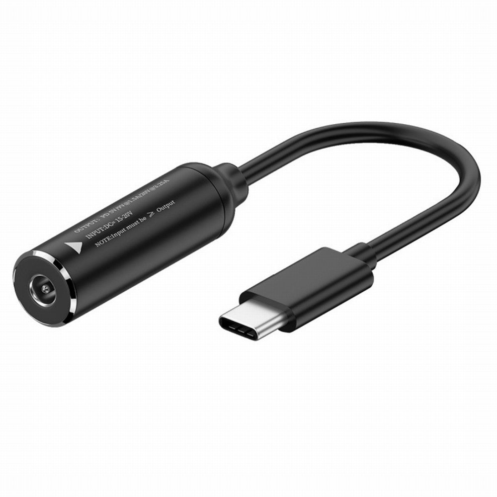 DC Jack 3.5x1.35mm Input to USB-C Type-C Power Plug Charge Cable for Laptop Phone PD9V 5V 20V UC-149-3513MM