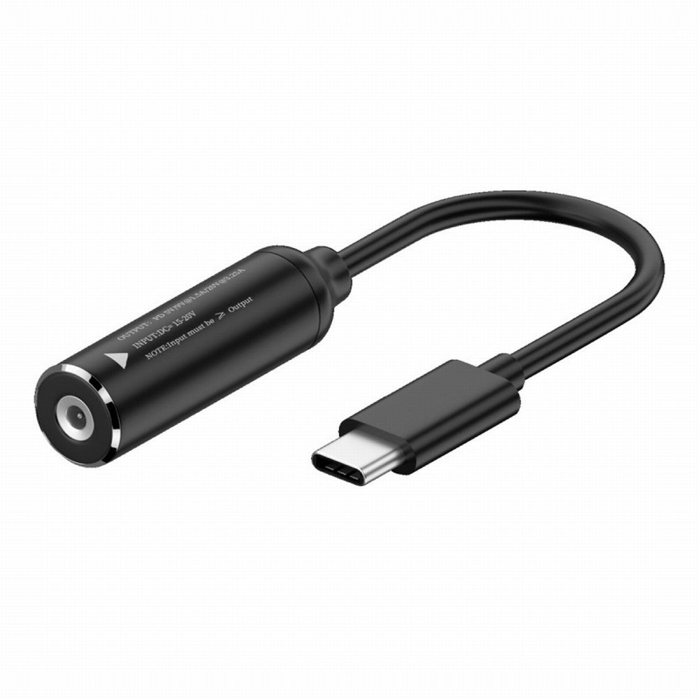 DC Jack 2.5x0.7mm Input to USB-C Type-C Power Plug Charge Cable for Laptop Phone PD9V 5V 20V UC-149-2507MM