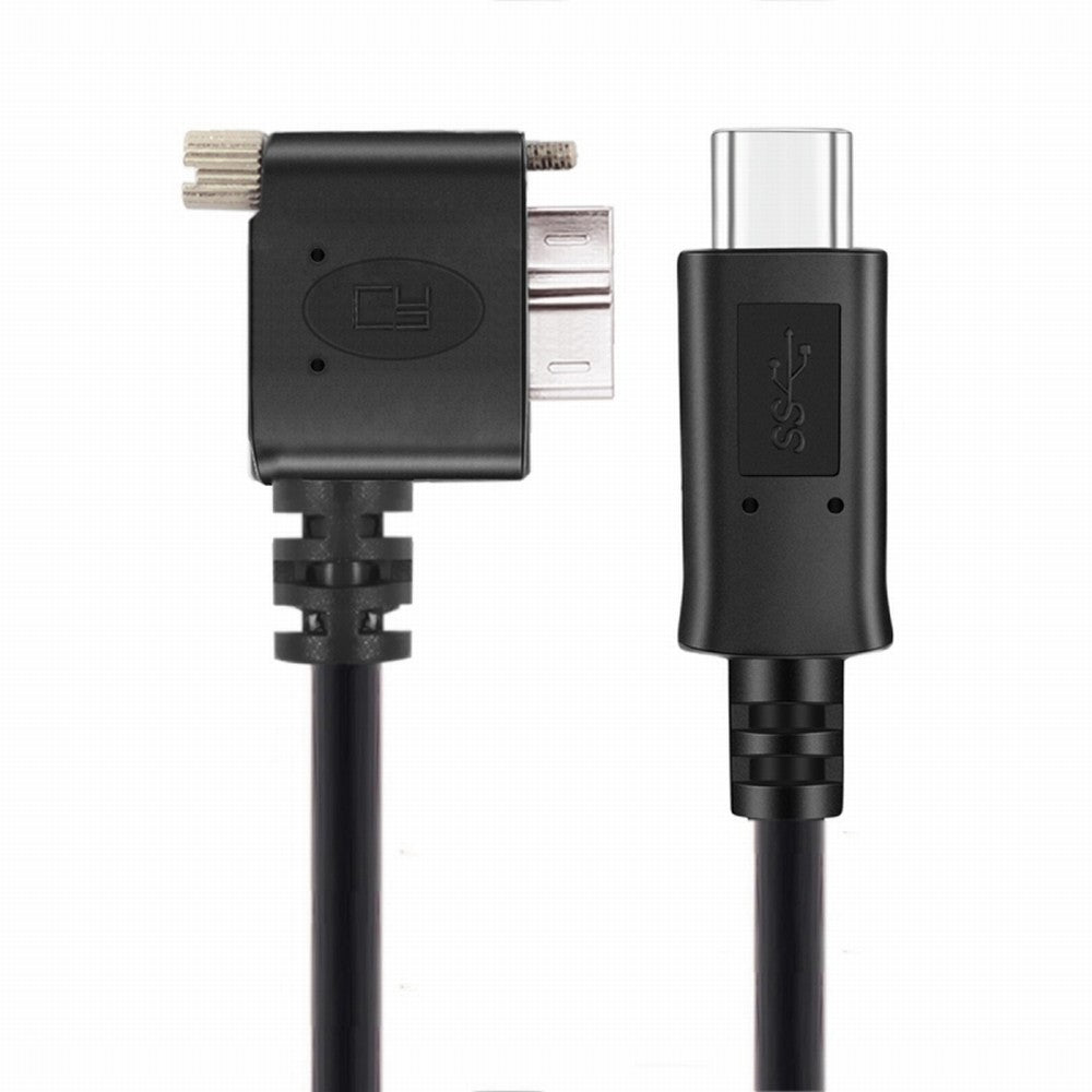 5Gbps USB-C Type-C Host to Micro USB3.0 Screw Mount 90 Degree Left Angled for Industrial Camera Storage UC-105-LE