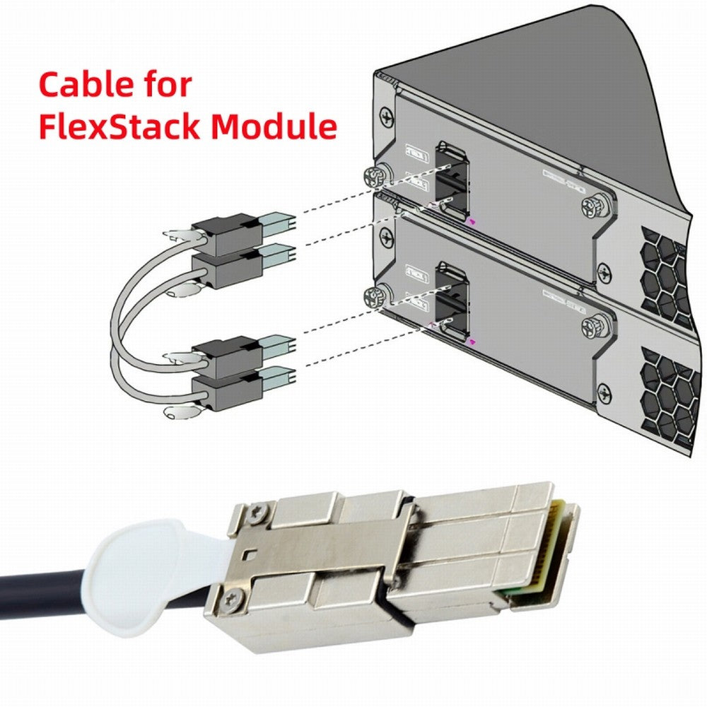 20Gbps 40Gbps FlexStack Stacking Cable CAB-STK-E-0.5M Compatible for Catalyst 2960S 2960X 2960XR Networking Switch SF-073-0.5M