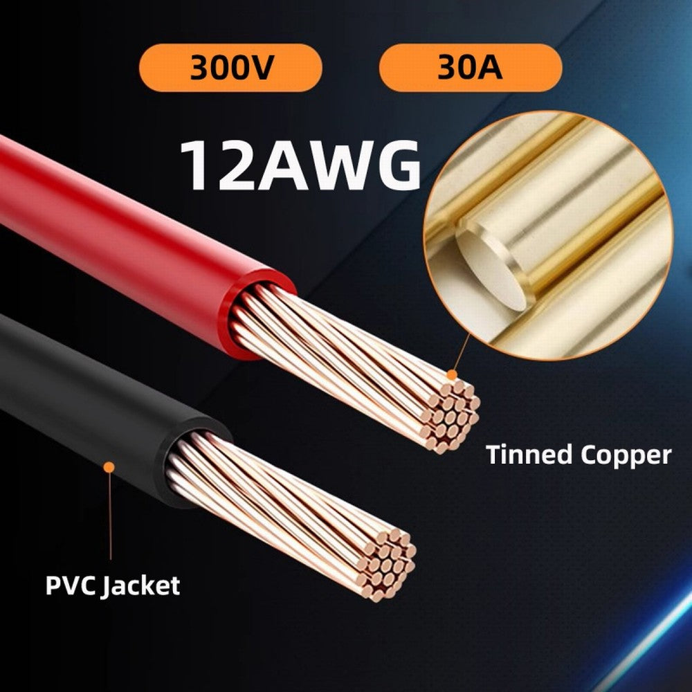 XT60 Male to Female 12AWG Extension Cable Connector for RC Battery Portable Power Station Solar Panel PW-052-MF