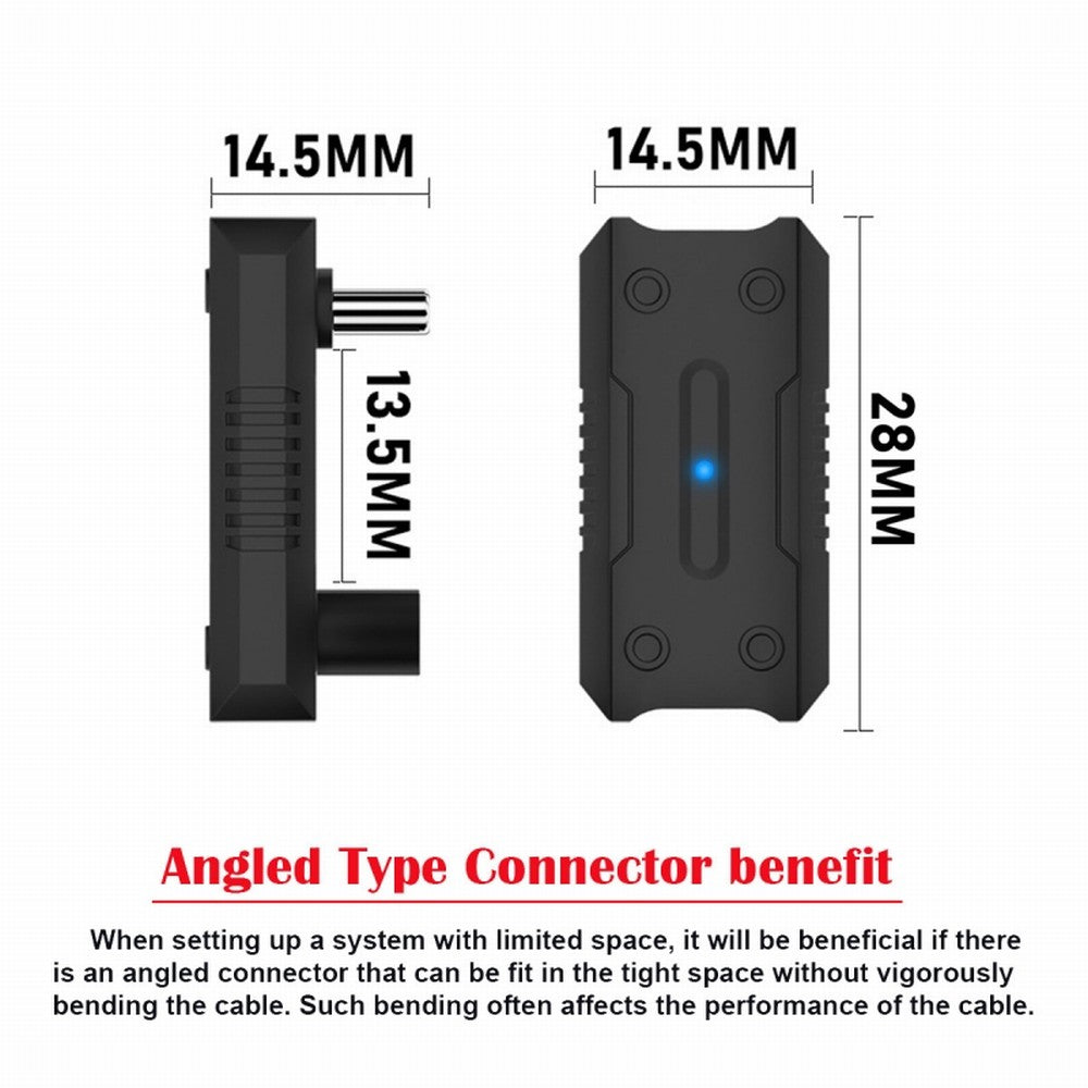 20Gbps USB3.1 Type C Male to Female Power Data Video Adapter Opposite U Shape Back Angled Compatible with ROG Ally Steam Deck Phone NS Switch UC-068-OU