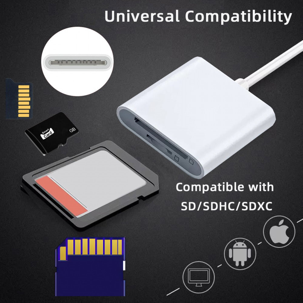 USB 2.0 Type C USB-C to TF Micro SD SDXC SDHC Card Reader Adapter Compatible with Macbook Laptop Tablet Phone UC-155-SD002