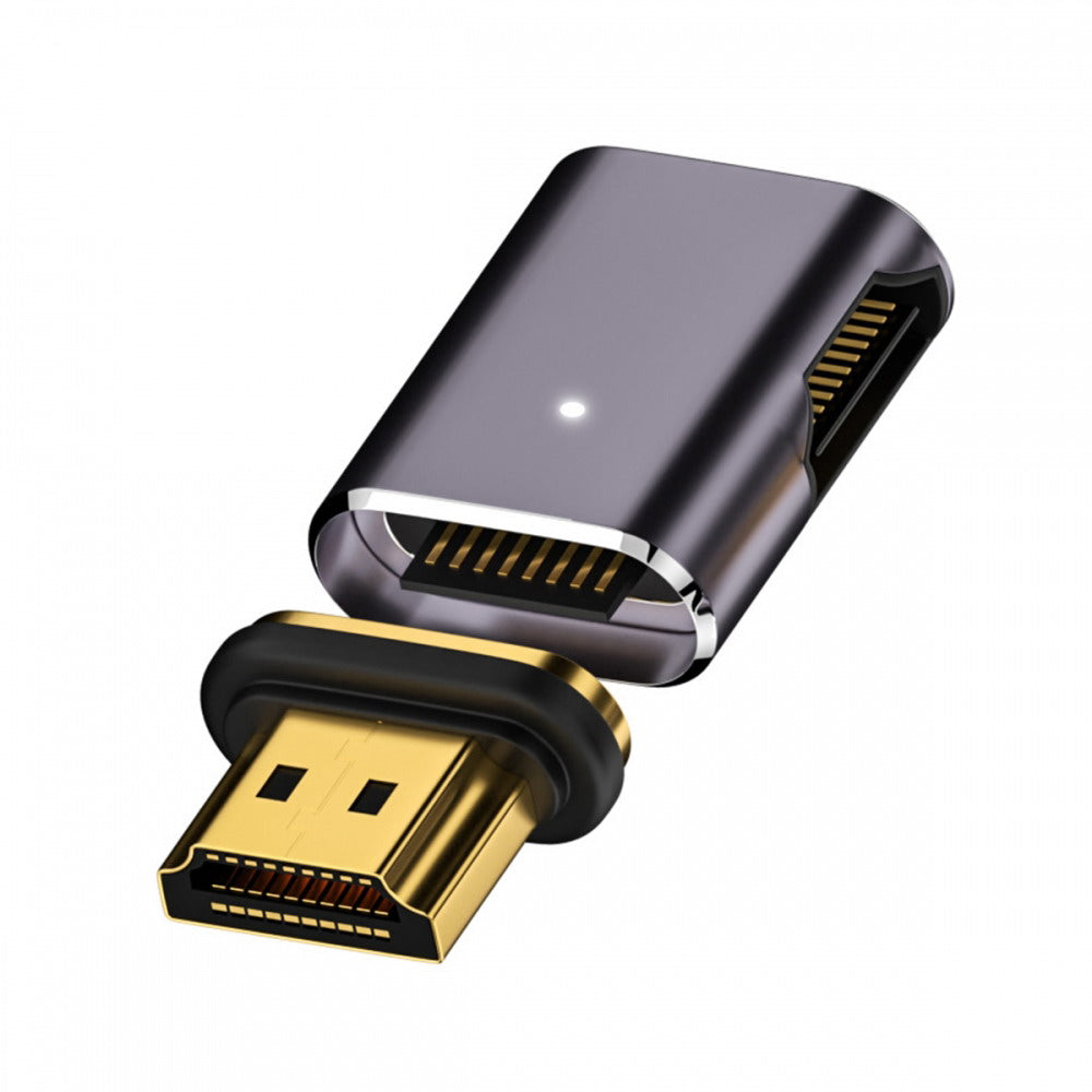 90 Degree Right Angled Magnetic 8K Type-A HDMI 2.1 Male to Female Straight Video Adapter for Laptop HDTV HD-042-RI