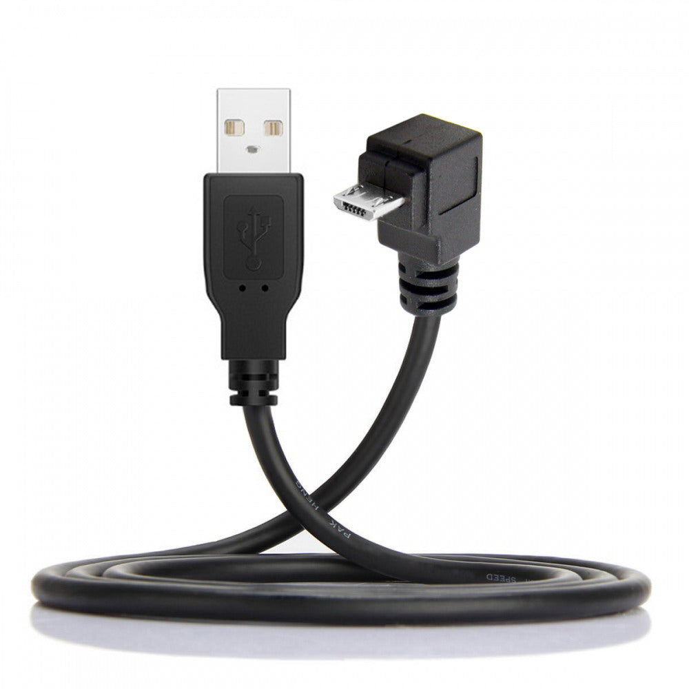 Down Angled 90 Degree Micro USB to USB Data Charge Cable for i9500 9300 N7100 U2-089-DN