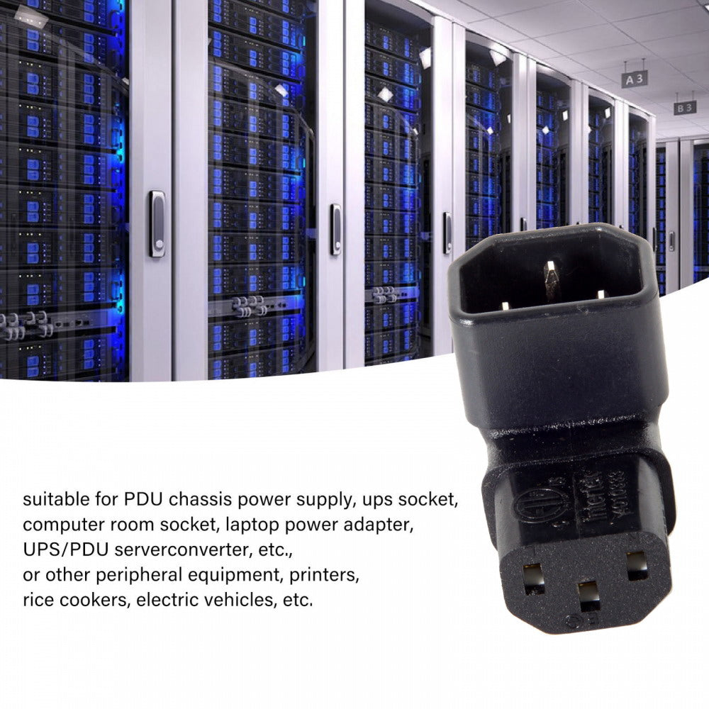 IEC Male C14 to Up Direction Right Angled 90 Degree IEC Female C13 Power Extension Adapter AC Convertor PW-031-UP
