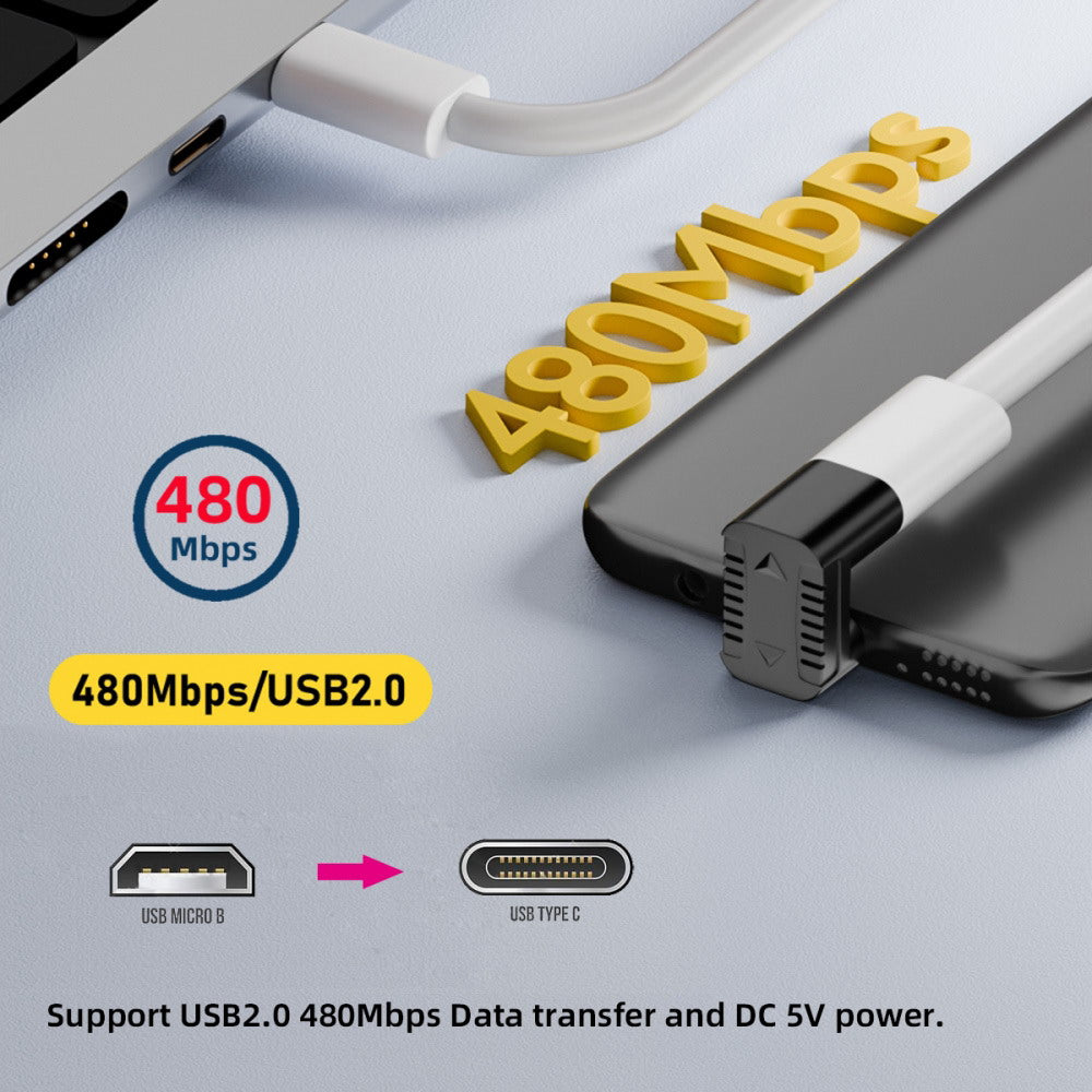 4pcs/lot USB-C USB2.0 Type C Female to Micro USB Male Power Data Adapter 90/360 Degree Angled Type UC-102
