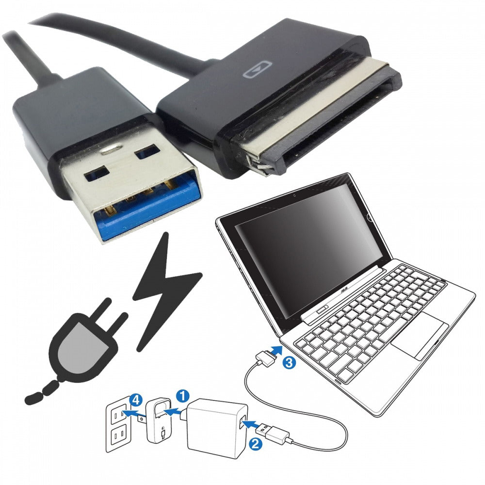 Asus USB 3.0 to 40pin Charger Data Cable Eee Pad Transformer TF101 Slider SL101 U3-052
