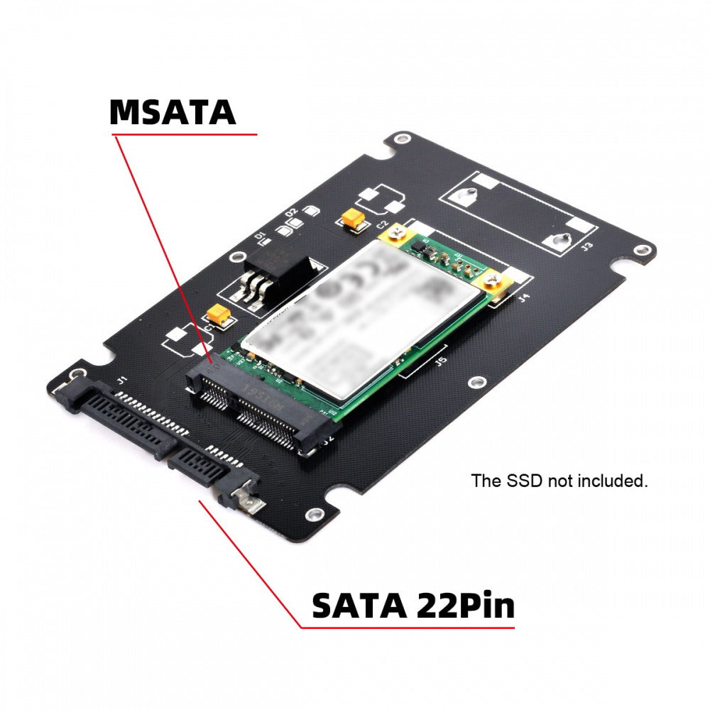 Mini PCI-E mSATA SSD to 2.5" SATA Hard Disk Enclosure Case Converter Adapter for MSATA SSD SA-092