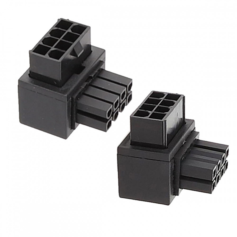 2pcs/lot ATX 8P EPS Male to Female 90 Degree Up Down Angled Power Header Adapter for CPU 12V PW-054