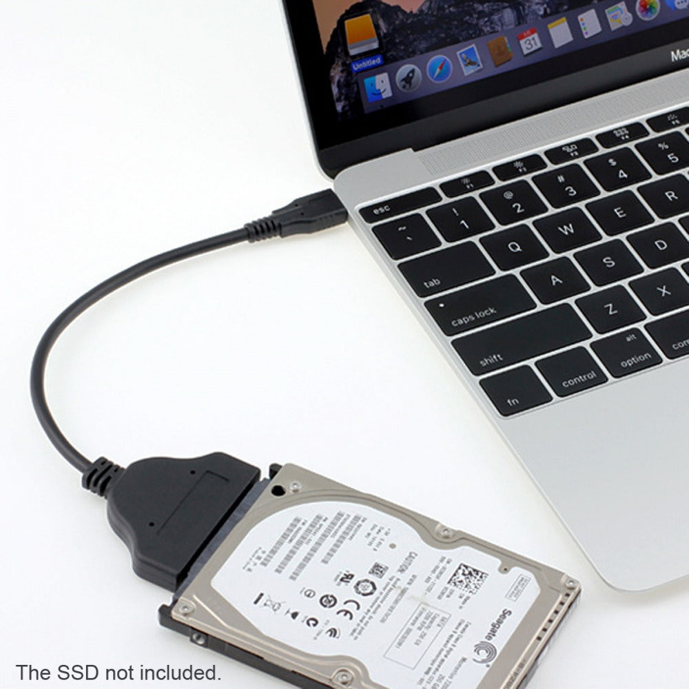 Type C USB 3.1 Male to SATA 22 Pin 2.5" Hard disk driver SSD Adapter Cable for Laptop UC-146-BK