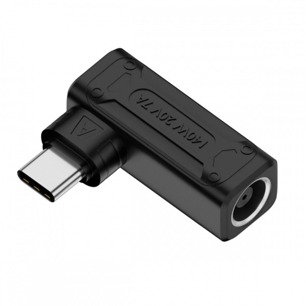 140W 100W DC Jack 7.9x5.4mm Input to USB-C Type-C Angled 90 Degree Power Plug Charge Adapter for Laptop Phone UC-066-7954MM