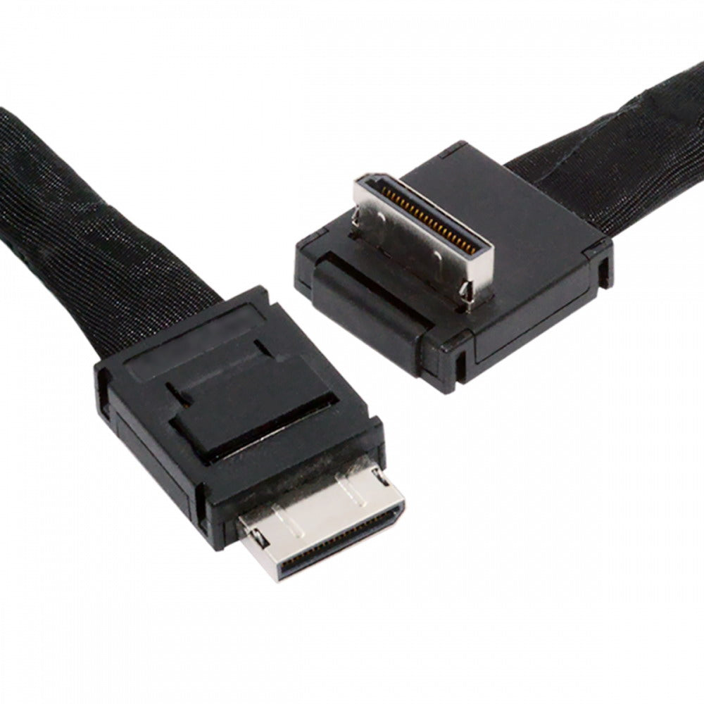 Down Angled 90 Degree OcuLink PCIe 4.0 PCI-Express SFF-8611 4i to SFF-8611 Data Active Cable for eGPU SSD 80cm SF-014-DN