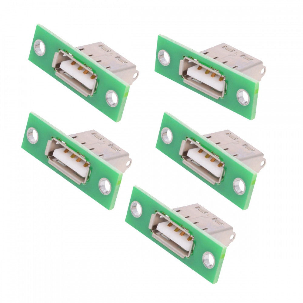 5pcs/set DIY OEM USB Type-A Female Socket Connector with Panel Mount Solder Type CN-014-AF