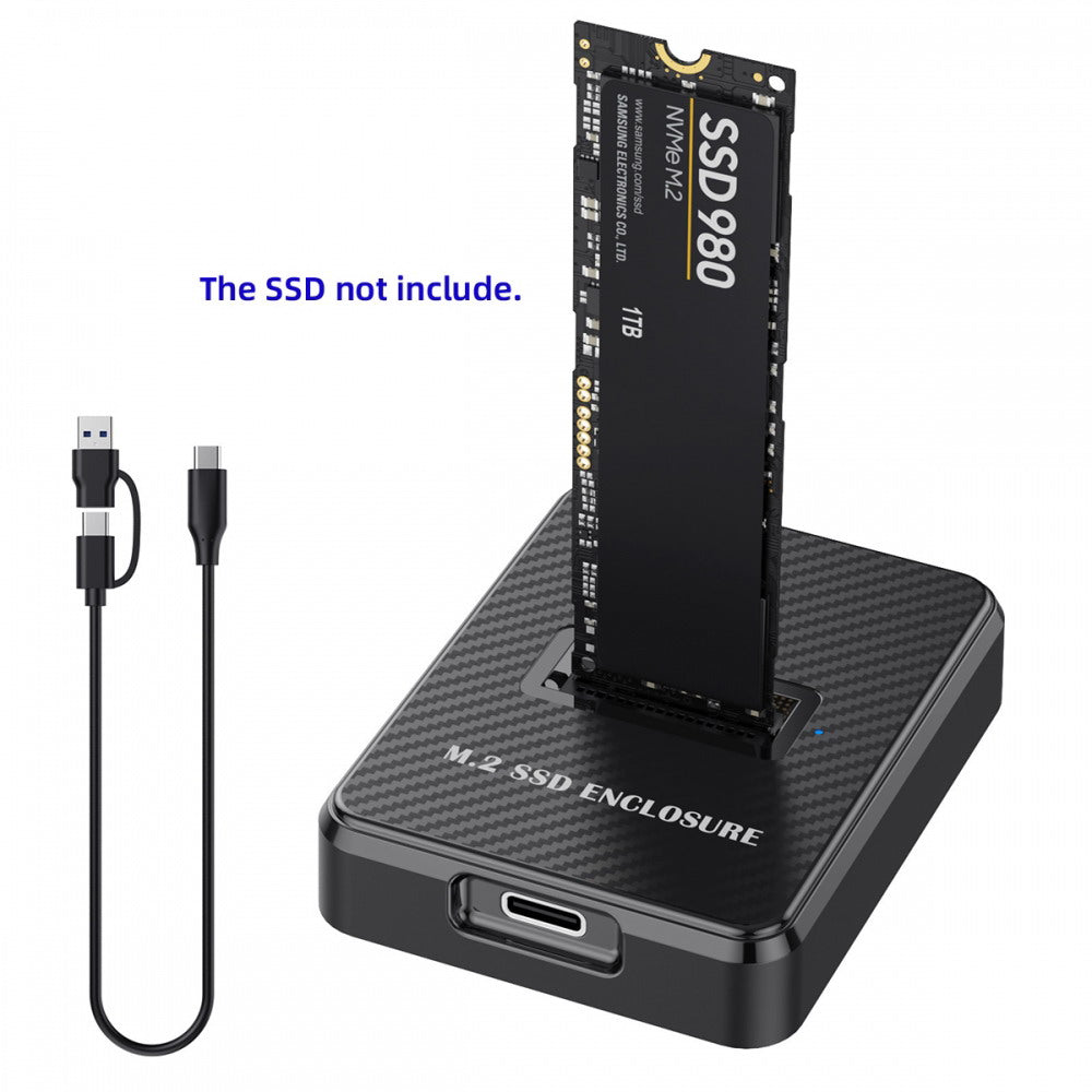 USB 3.0 USB-C Type-C to NVME M-key M.2 NGFF SATA SSD Docking Vertical External PCBA Case Enclosure RTL9210B Chipset