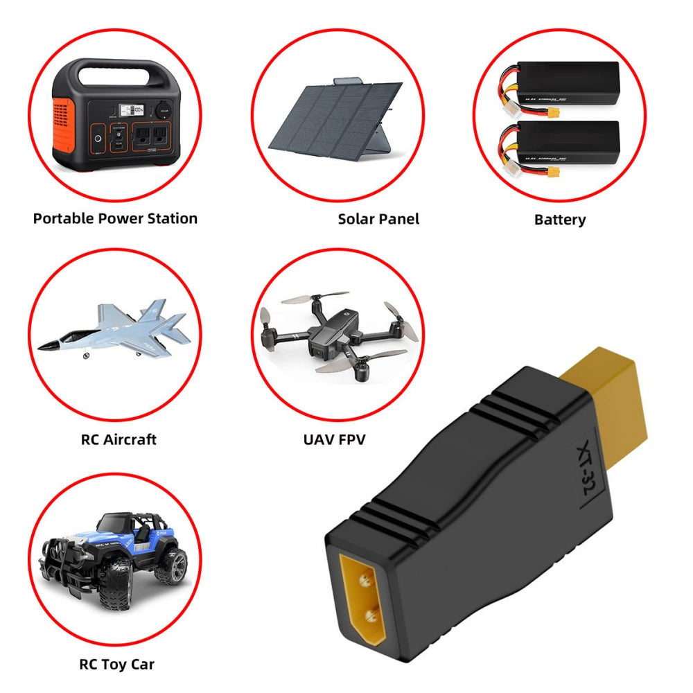 XT30 Male to XT60 Female SC100 Protocol Fast Charging Adapter for RC Lipo Battery Quadcopter Multicopter Aeromodelling