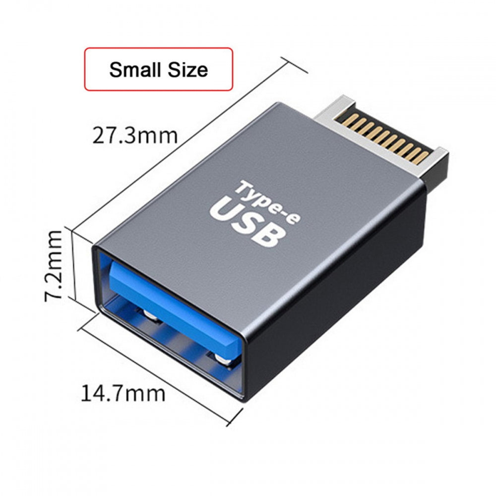 USB 3.1 Front Panel Header Male Type-E to Type-A USB3.0 Female Motherboard Extension Data Adapter