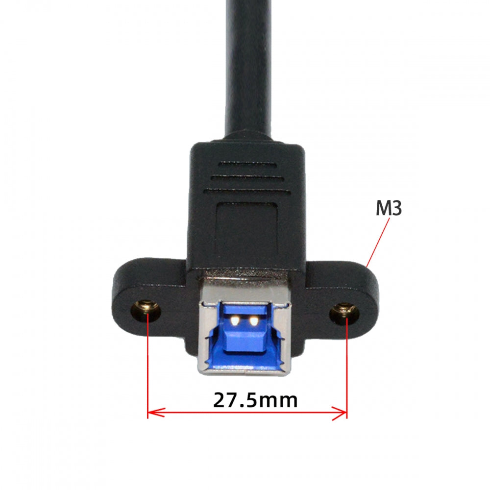 USB 3.0 Type-B Female to USB3.0 Type-A Male Cable Extension 5Gbps for Disk SSD Camera Data 30cm